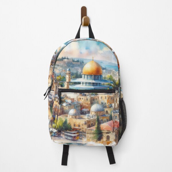 Item preview, al-aqsa al-quds retro vintage watercolor painting designed and sold by Slice Of Seed.