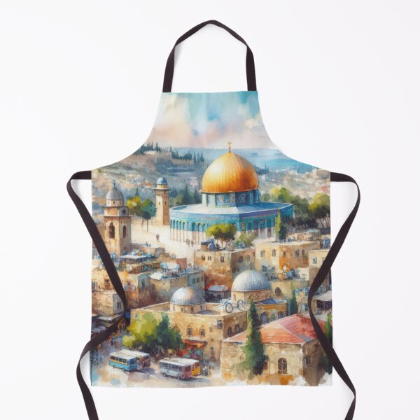 Item preview, al-aqsa al-quds retro vintage watercolor painting designed and sold by Slice Of Seed.
