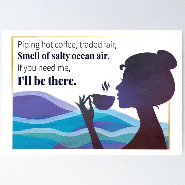 Artikel-Vorschau von Kaffeetrinken am Meer, designt und verkauft von Oh My Ocean! & Other Collections.