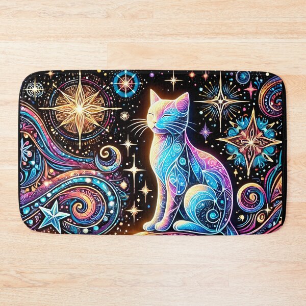 Item preview, Cosmic Cat Blacklight 4 designed and sold by artedamensagem.