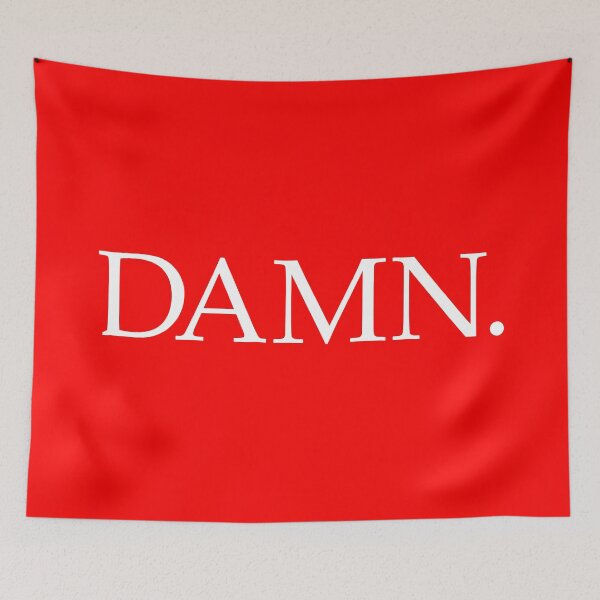 Item preview, DAMN. (White Design - Red BG) designed and sold by FilipeFerreira.
