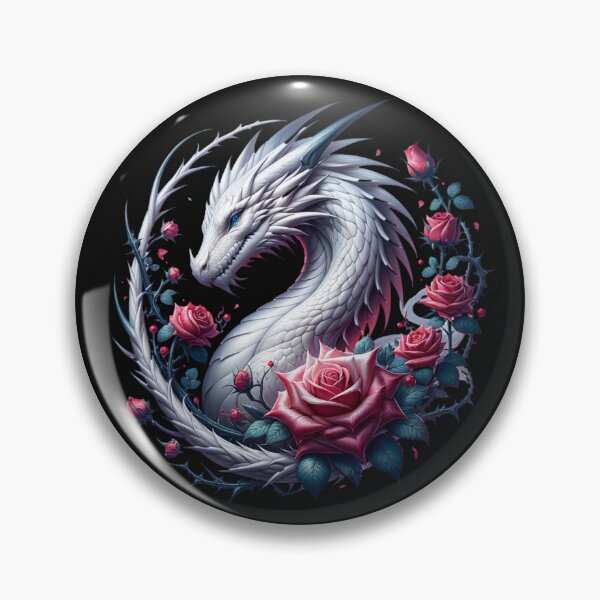 Item preview, White Dragon With Roses and Thorns designed and sold by taratops.