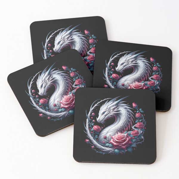 Item preview, White Dragon With Roses and Thorns designed and sold by taratops.