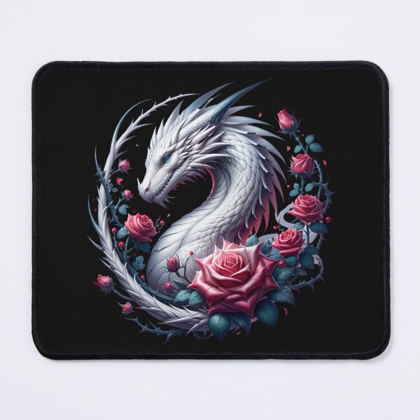 Item preview, White Dragon With Roses and Thorns designed and sold by taratops.