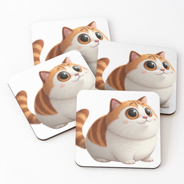 Item preview, cat, pet, cute, fat, animal, little cat, cartoon, brown, white, face, emotion, blank designed and sold by NAVAL00.
