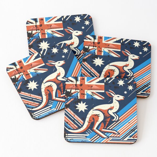 Item preview, Australian flag and a kangaroo designed and sold by Kaigorshirts.