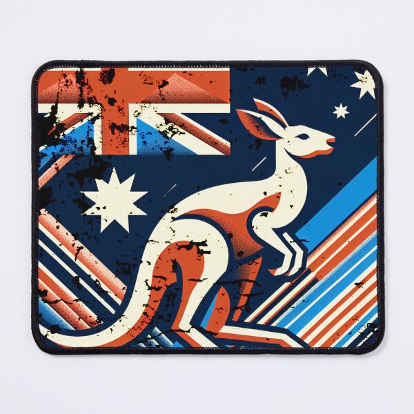 Item preview, Australian flag and a kangaroo designed and sold by Kaigorshirts.