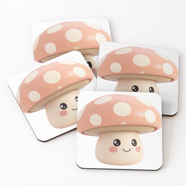 Item preview, mushroom, cartoon, pet, face, red, white, smile, plant, cute, pink, natural, blank designed and sold by NAVAL00.