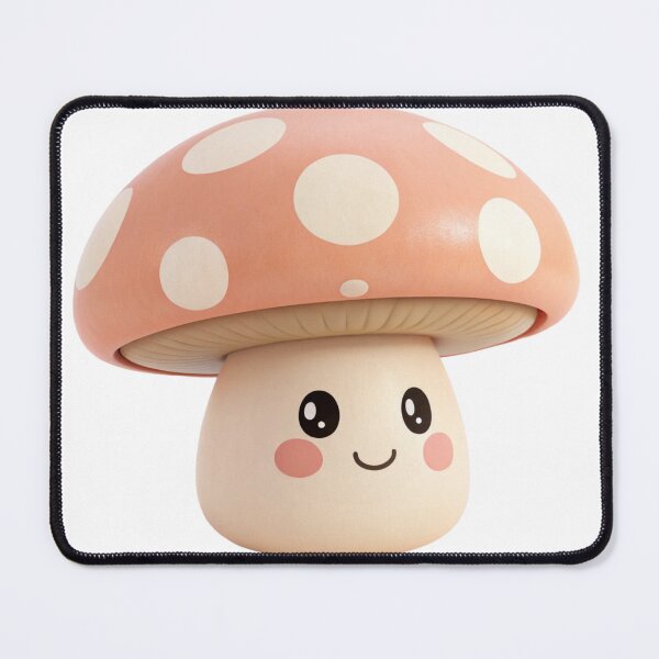 Item preview, mushroom, cartoon, pet, face, red, white, smile, plant, cute, pink, natural, blank designed and sold by NAVAL00.
