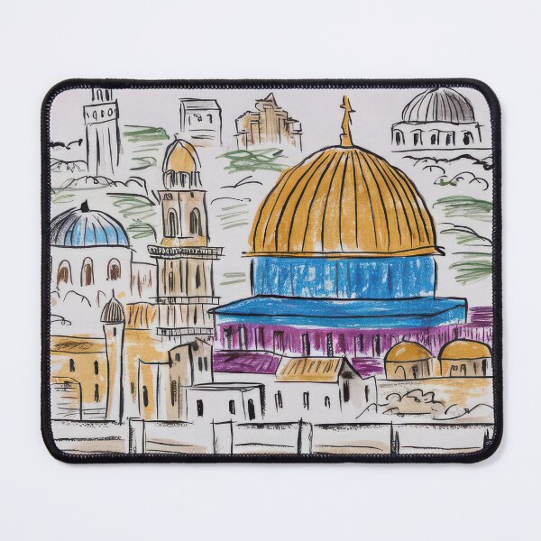 Item preview, jerusalem sketch drawing by a kid designed and sold by Slice Of Seed.
