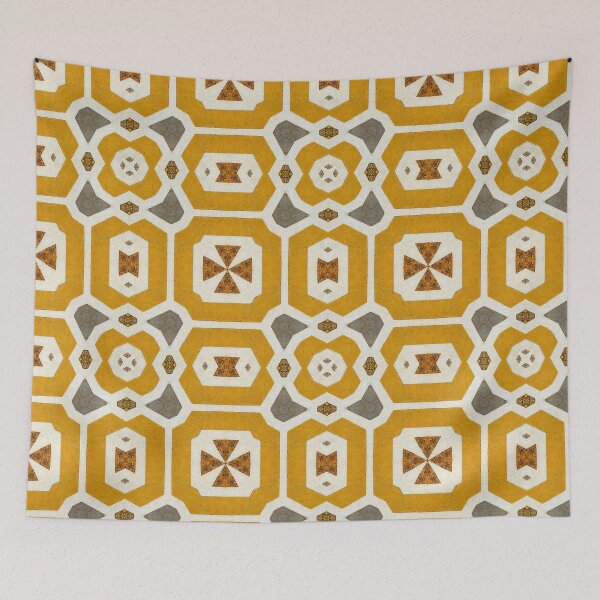 Item preview, Yellow and grey abstract pattern designed and sold by shazdesign24.