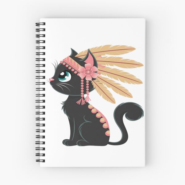 Item preview, Native American Cat with Feather Headdress designed and sold by Wildlife Wonders.