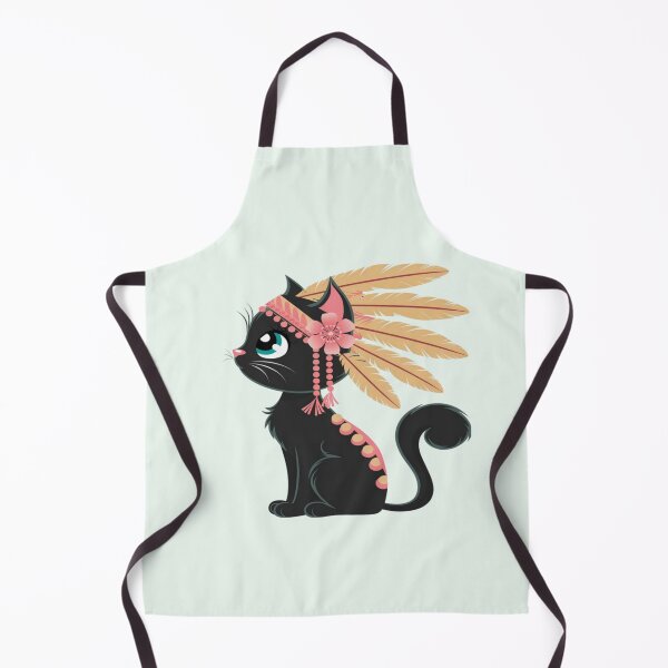 Item preview, Native American Cat with Feather Headdress designed and sold by Wildlife Wonders.