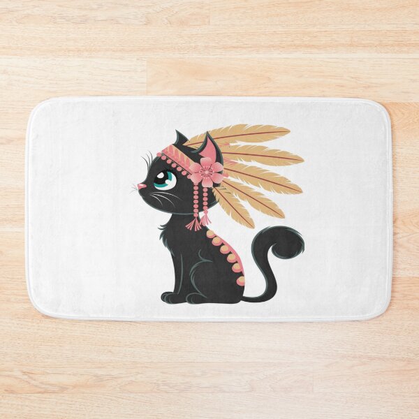Item preview, Native American Cat with Feather Headdress designed and sold by Wildlife Wonders.