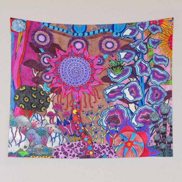 Item preview, Red Flower Abstract designed and sold by The Rage Garden.