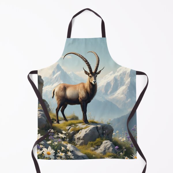 Item preview, Ibex with Wildflowers designed and sold by HabitableMoons.