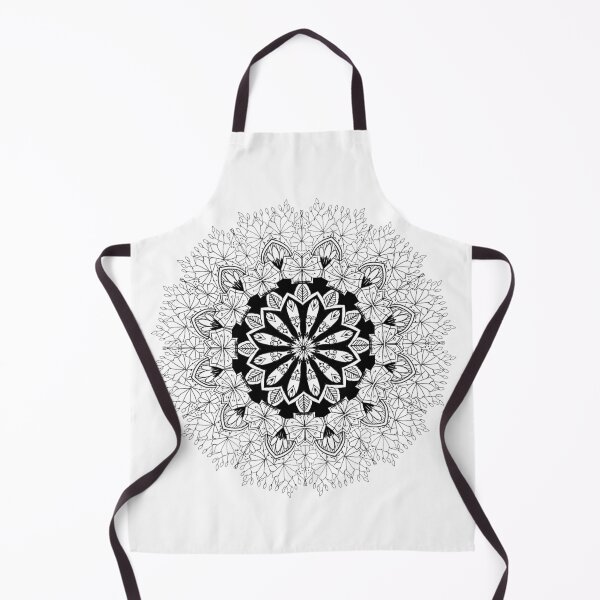 Item preview, Black Sunflower Petals Floral Mandala Pattern Design designed and sold by cosmiccircles01.