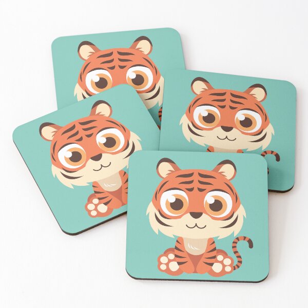 Item preview, Adorable Baby Tiger – Cute and Playful Cartoon Illustration designed and sold by sararoom.