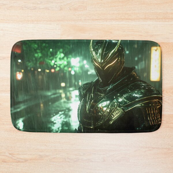 Item preview, Cyberpunk Neon Samurai in the Rain designed and sold by PixelReverb.