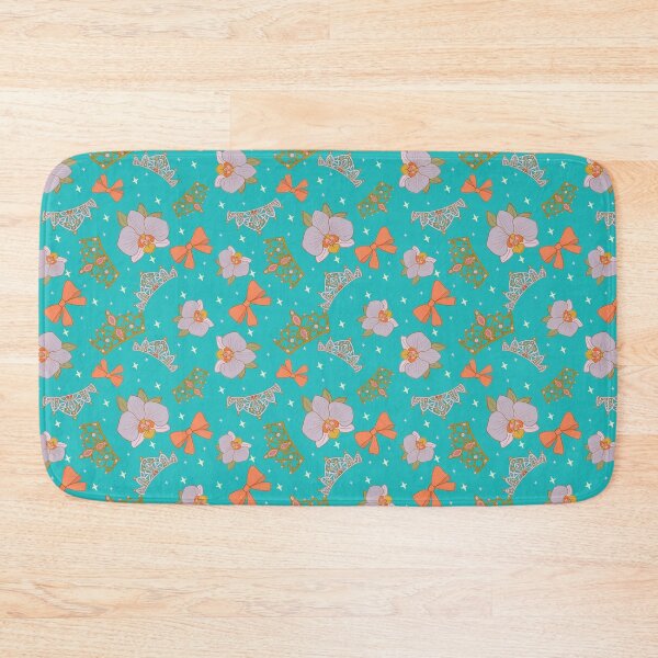Item preview, Solid Teal Royal Elegance Pattern - Crowns, Flowers, and Bows designed and sold by DaisyLaneCo94.