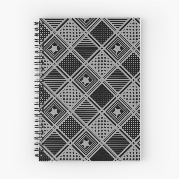 Item preview, Gray black geometric pattern in patchwork style designed and sold by fuzzyfox.