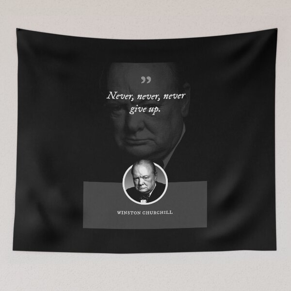 Item preview, Winston Churchill - Never, never, never give up designed and sold by Syahrasi.