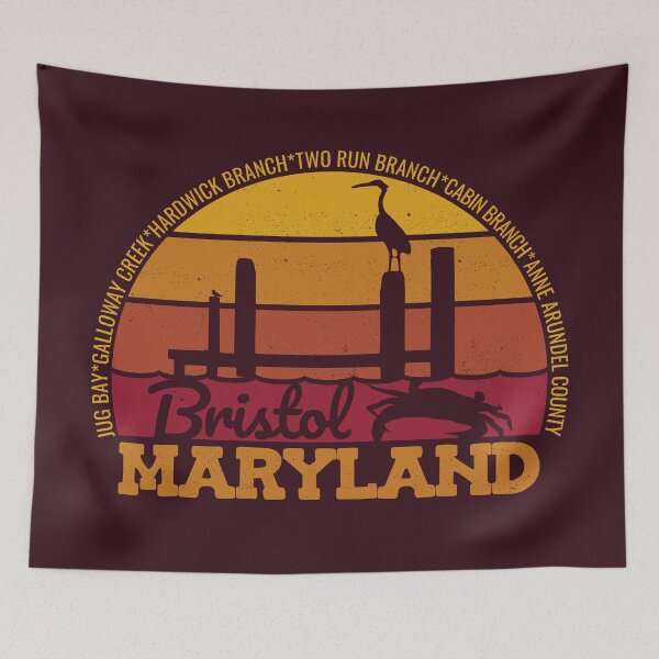 Item preview, Bristol Maryland Sunset Retro Local Pride Logo designed and sold by CRHPOD20.