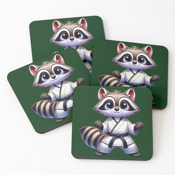 Item preview, Cute karate racoon! designed and sold by fribabywonder.