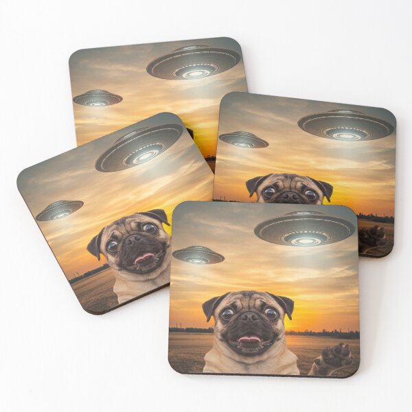 Item preview, Pug Dog Selfie Phone Photo Funny UFO Sighting designed and sold by d247.