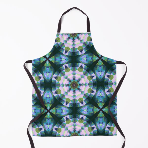 Item preview, Kaleidoscope Star Flower in Green Blue and Pink designed and sold by KeksWorkroom.