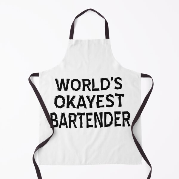 Item preview, worlds okayest Bartender Barmaid Barman Mixologists black designed and sold by ramwebroom.
