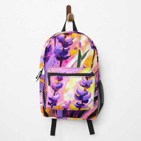 Item preview, Abstract Lavender Flowers in Purples Pink and Yellow designed and sold by AussieMuma.