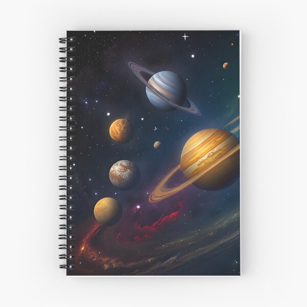 Item preview, Planets of the solar system aligned in a colorful, artistic pattern designed and sold by johndesignwaves.