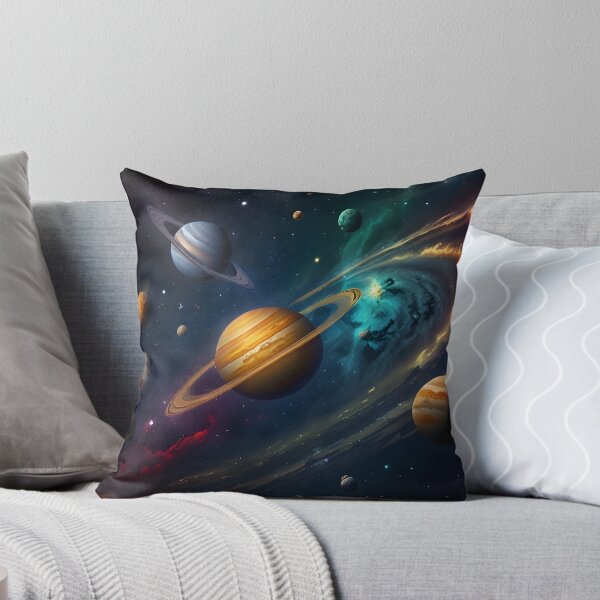 Item preview, Planets of the solar system aligned in a colorful, artistic pattern designed and sold by johndesignwaves.