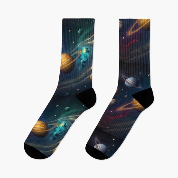Item preview, Planets of the solar system aligned in a colorful, artistic pattern designed and sold by johndesignwaves.