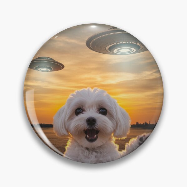Item preview, Maltese Dog Selfie Phone Photo Funny UFO Sighting designed and sold by d247.