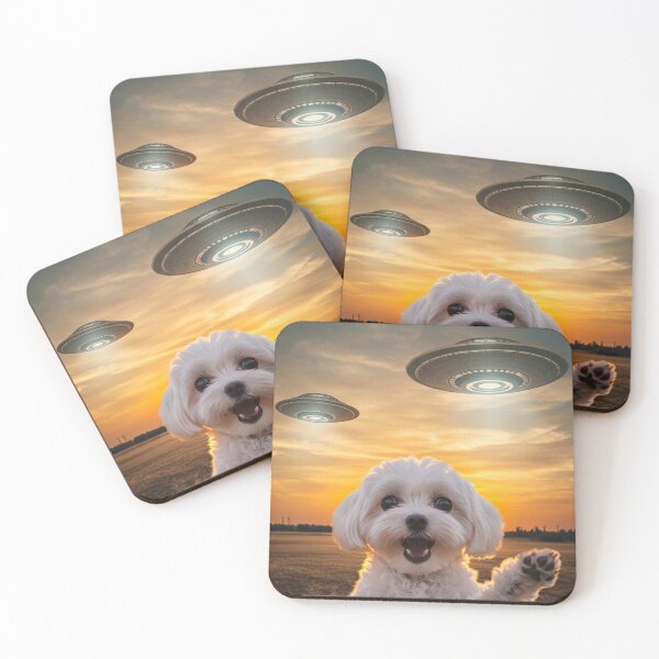 Item preview, Maltese Dog Selfie Phone Photo Funny UFO Sighting designed and sold by d247.