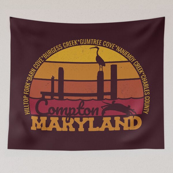 Item preview, Compton Maryland Sunset Retro Local Pride Logo designed and sold by CRHPOD20.