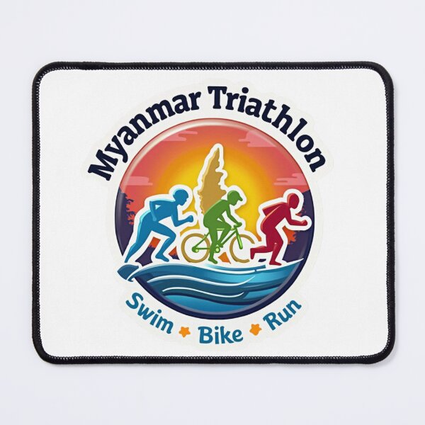 Item preview, Myanmar Triathlon Spirit – Swim, Bike, Run Through Tradition designed and sold by Triathlongram.