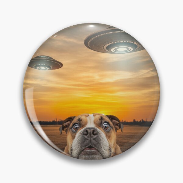 Item preview, Bulldog Dog Selfie Phone Photo Funny UFO Sighting designed and sold by d247.