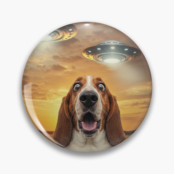 Item preview, Basset Hound Dog Selfie Phone Photo Funny UFO Sighting designed and sold by d247.