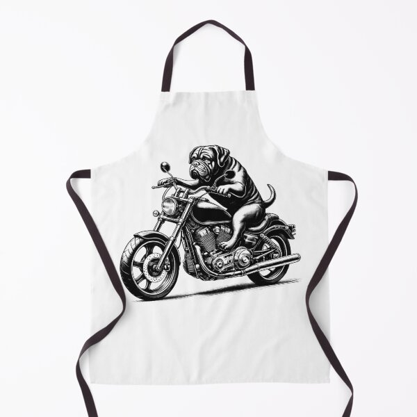 Item preview, Cool Dogue de Bordeaux Riding a Motorcycle Biker Dog Lover designed and sold by Kimberley King Art King Art.