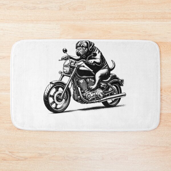 Item preview, Cool Dogue de Bordeaux Riding a Motorcycle Biker Dog Lover designed and sold by Kimberley King Art  King Art.