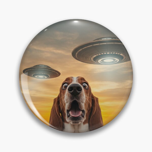 Item preview, Basset Hound Dog Selfie Phone Photo Funny UFO Sighting designed and sold by d247.