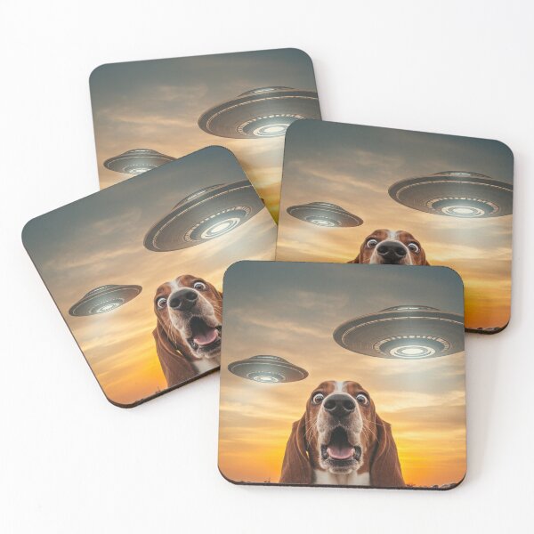 Item preview, Basset Hound Dog Selfie Phone Photo Funny UFO Sighting designed and sold by d247.