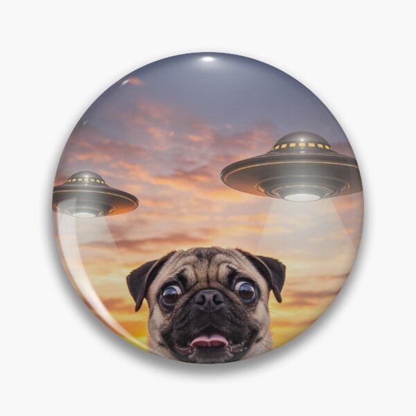 Item preview, Pug Dog Selfie Phone Photo Funny UFO Sighting designed and sold by d247.