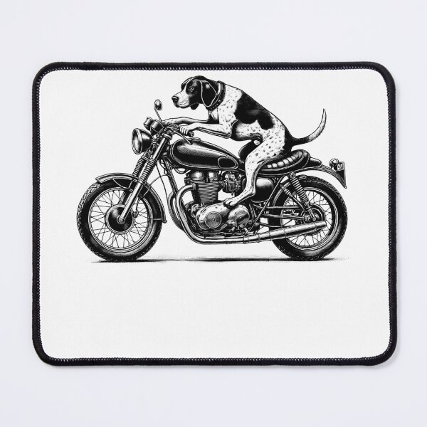 Item preview, Cool English Pointer Riding a Motorcycle Biker Dog Lover designed and sold by Kimberley King Art King Art.