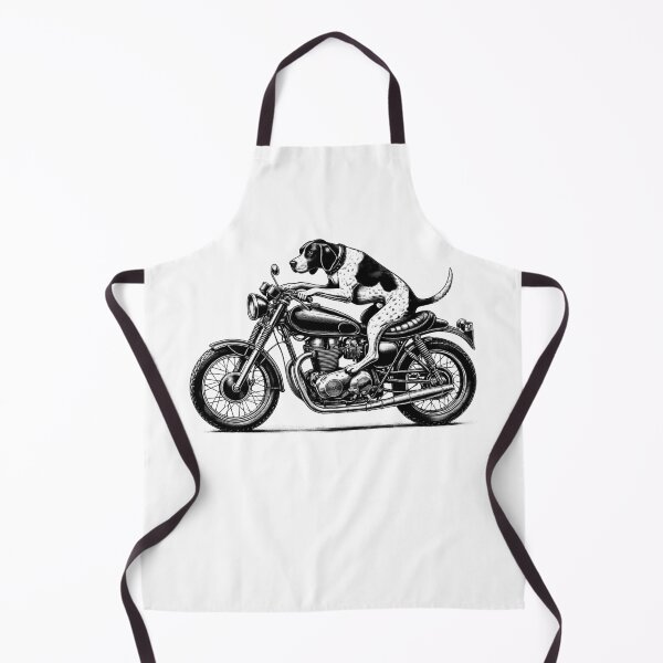 Item preview, Cool English Pointer Riding a Motorcycle Biker Dog Lover designed and sold by Kimberley King Art  King Art.