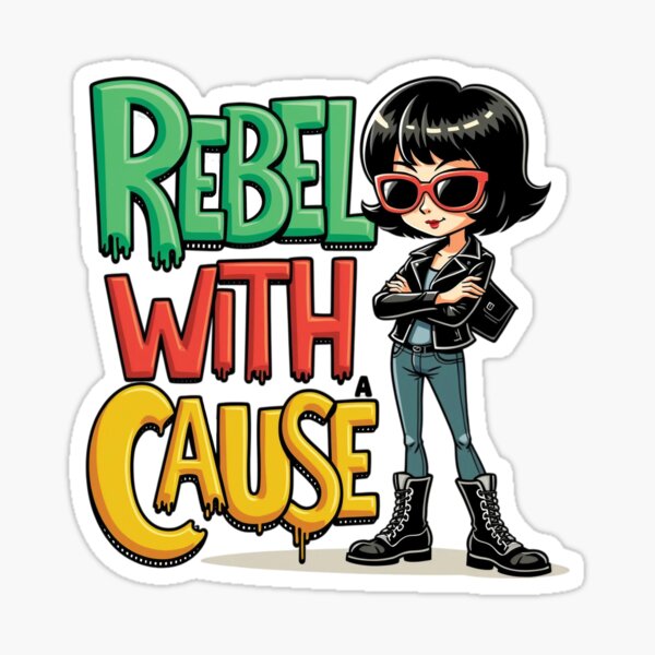 Item preview, Rebel with Cause | Bold and Empowering Statement Design | Motivational Art for Change-Makers | Fight for What’s Right designed and sold by PaintedPixels01.