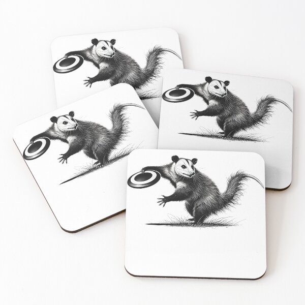 Item preview, Possum Playing Ultimate Frisbee Opossum Lover designed and sold by Kimberley King Art  King Art.